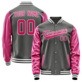 Custom Dark Grey Pink Jacket