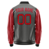 Custom Dark Grey Red Jacket JA2020142017B21714