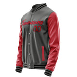 Custom Dark Grey Red Jacket JA2020142017B21714