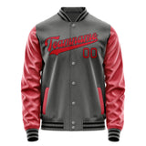 Custom Dark Grey Red Jacket JA2020142017B31714