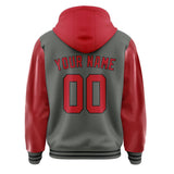Custom Dark Grey Red Jacket