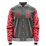 Custom Dark Grey Red Jacket JA202014201818141418