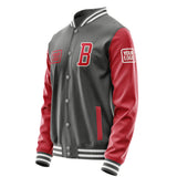 Custom Dark Grey Red Jacket JA202014201818141418