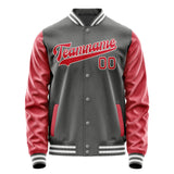 Custom Dark Grey Red Jacket JA2020142018B31814