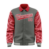 Custom Dark Grey Red Jacket