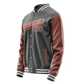 Custom Dark Grey Coral Red Jacket JA2020162018B31816