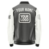 Custom Dark Grey White Jacket JA202018201717181817