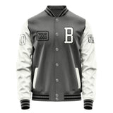 Custom Dark Grey White Jacket JA202018201717181817