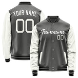 Custom Dark Grey White Jacket