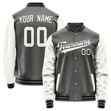 Custom Dark Grey White Jacket