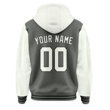 Custom Dark Grey White Jacket