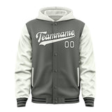 Custom Dark Grey White Jacket