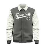 Custom Dark Grey White Jacket