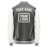 Custom Dark Grey White Jacket JA202018201818181818