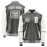 Custom Dark Grey White Jacket