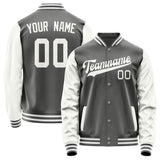 Custom Dark Grey White Jacket