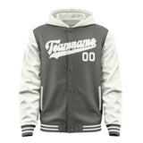 Custom Dark Grey White Jacket