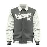 Custom Dark Grey White Jacket