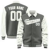 Custom Dark Grey White Jacket