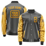 Custom Dark Grey Yellow Jacket