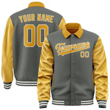 Custom Dark Grey Yellow Jacket