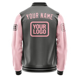 Custom Dark Grey Light Pink Jacket JA202021201717212117