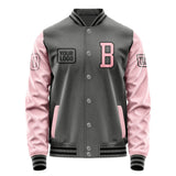 Custom Dark Grey Light Pink Jacket JA202021201717212117