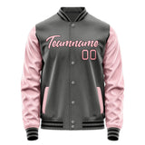 Custom Dark Grey Light Pink Jacket JA2020212017B21721