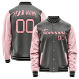 Custom Dark Grey Light Pink Jacket