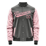 Custom Dark Grey Light Pink Jacket JA2020212017B31721