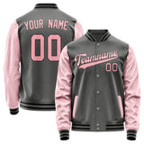 Custom Dark Grey Light Pink Jacket JA2020212017B31721