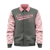 Custom Dark Grey Light Pink Jacket