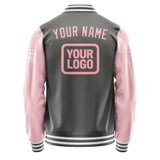 Custom Dark Grey Light Pink Jacket JA202021201818212118