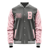 Custom Dark Grey Light Pink Jacket JA202021201818212118