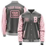 Custom Dark Grey Light Pink Jacket JA202021201818212118