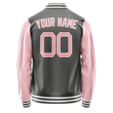 Custom Dark Grey Light Pink Jacket JA2020212018B21821