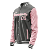 Custom Dark Grey Light Pink Jacket JA2020212018B21821