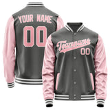 Custom Dark Grey Light Pink Jacket