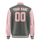 Custom Dark Grey Light Pink Jacket