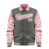 Custom Dark Grey Light Pink Jacket