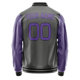 Custom Dark Grey Light Purple Jacket JA2020232017B21723