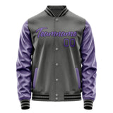 Custom Dark Grey Light Purple Jacket JA2020232017B21723