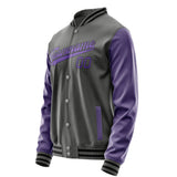 Custom Dark Grey Light Purple Jacket JA2020232017B31723