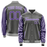 Custom Dark Grey Light Purple Jacket