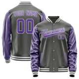 Custom Dark Grey Light Purple Jacket