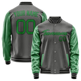 Custom Dark Grey Emerald Green Jacket