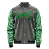 Custom Dark Grey Emerald Green Jacket JA2020242017B31724