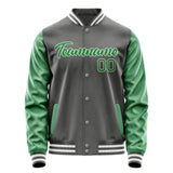 Custom Dark Grey Emerald Green Jacket JA2020242018B21824