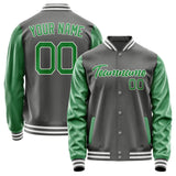 Custom Dark Grey Emerald Green Jacket