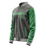 Custom Dark Grey Emerald Green Jacket JA2020242018B21824